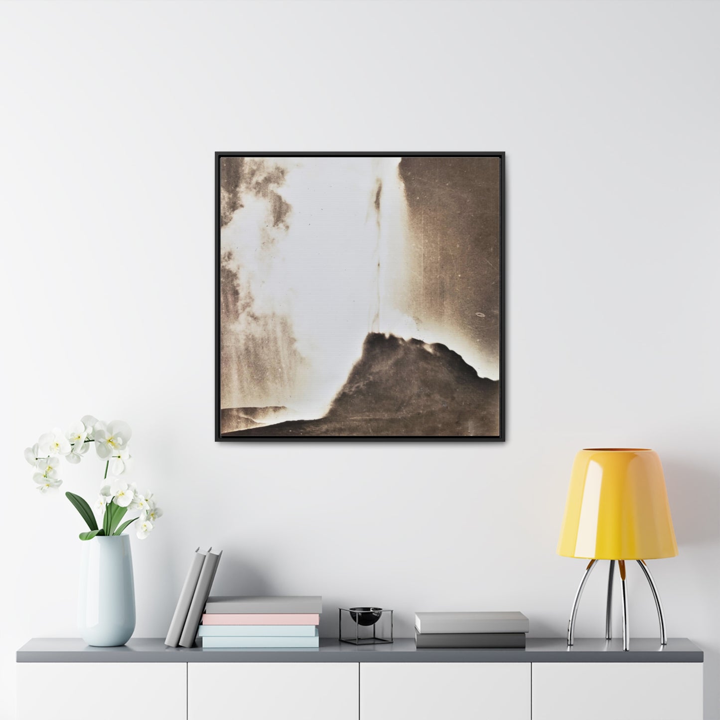 White Dome Geyser Yellowstone Gallery Canvas Wraps, Square Frame