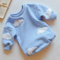 Newborn Cute Onesie blue white 6-9M