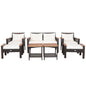 7 Pieces Patio Rattan Cushioned Conversation Furniture Set- VYSN- {{Product type}}