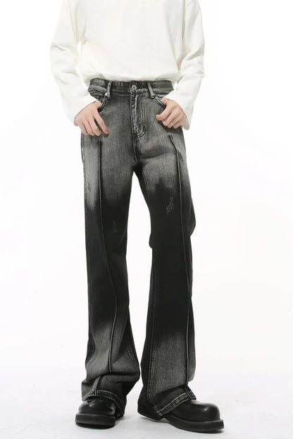 Pocketed High Waist Jeans - -