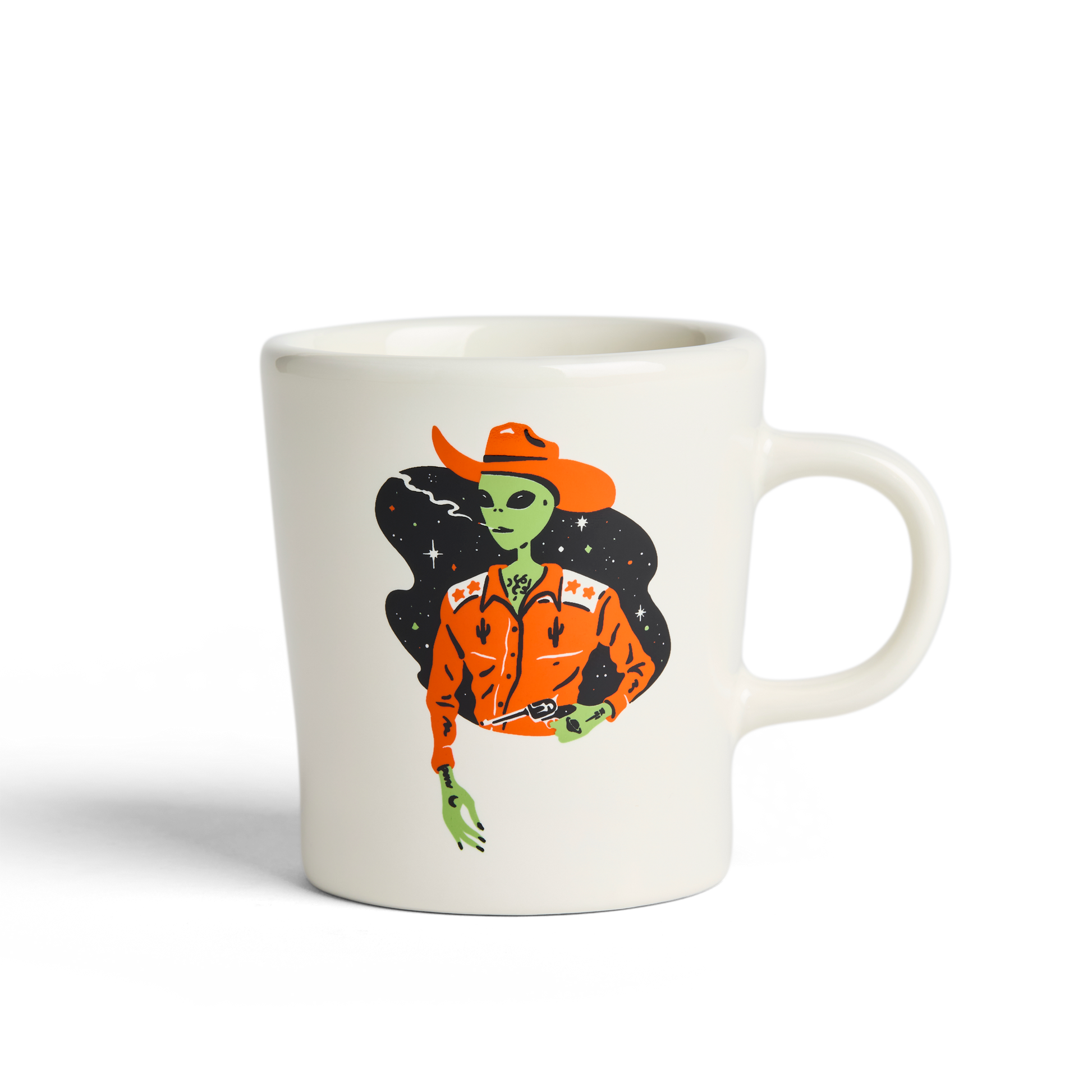 Sam Larson - Alien Cowboy - 9oz Modern Diner Mug - -