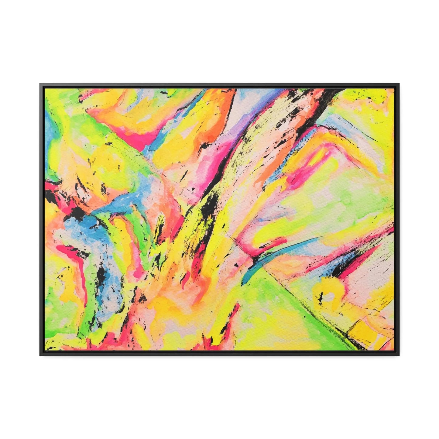 Neon Fire Gallery Canvas Wraps, Horizontal Frame 40″ x 30″ Premium Gallery Wraps (1.25″)