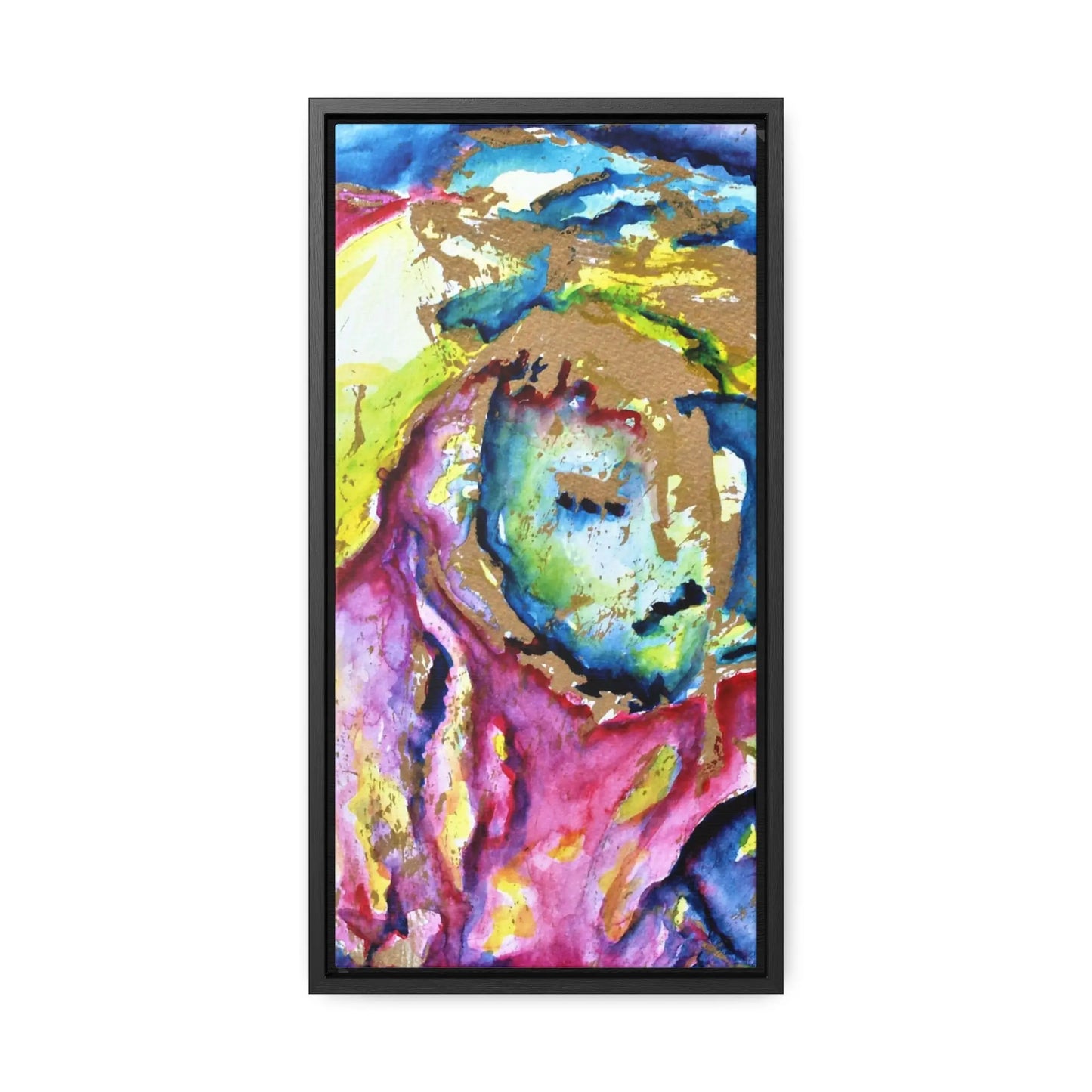 Mothers Face Gallery Canvas Wraps, Vertical Frame 10″ x 20″ Premium Gallery Wraps (1.25″)