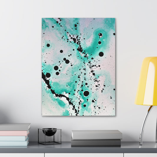 Teal Burst Canvas Gallery Wraps