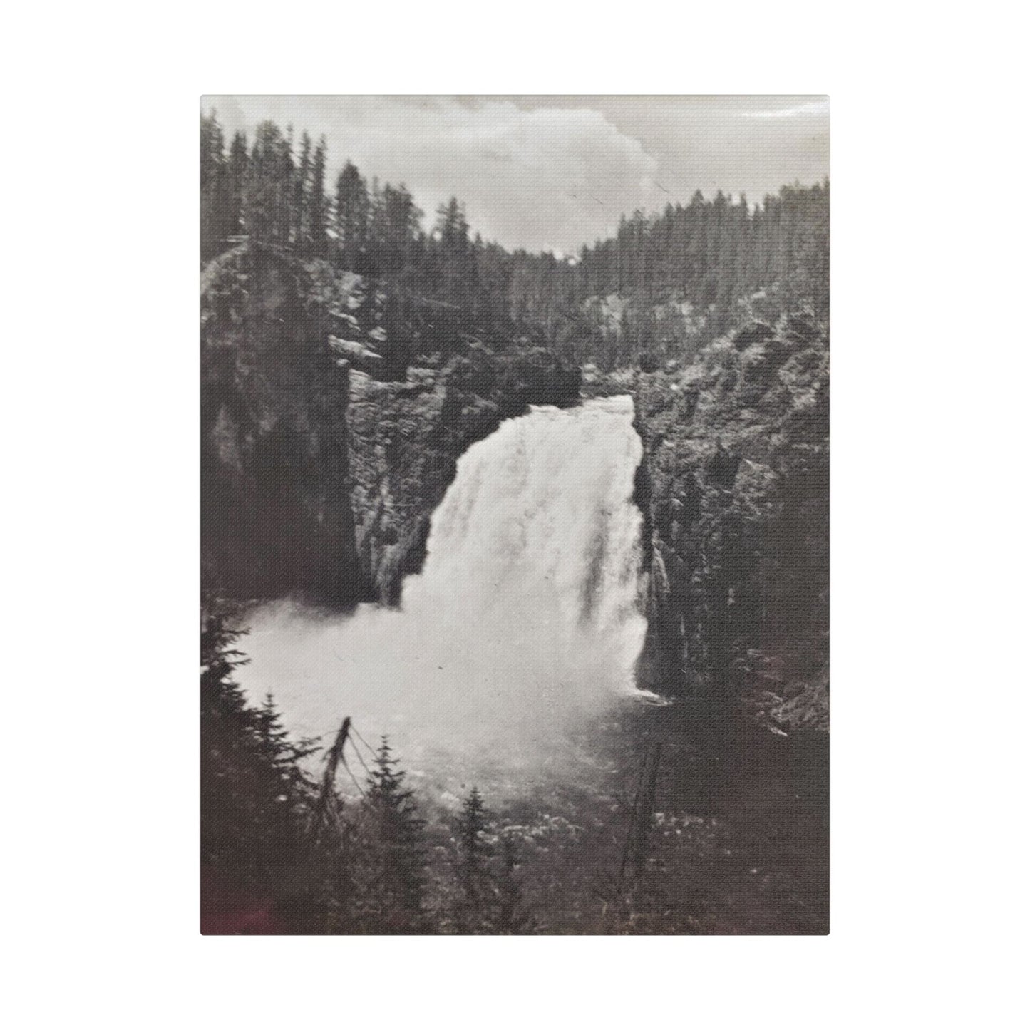 Upper Falls Yellowstone Satin Canvas, Stretched