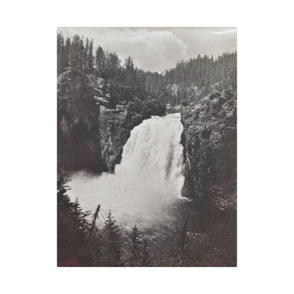 Upper Falls Yellowstone Satin Canvas Stretched 12″ x 16″ (Vertical) 1.5"