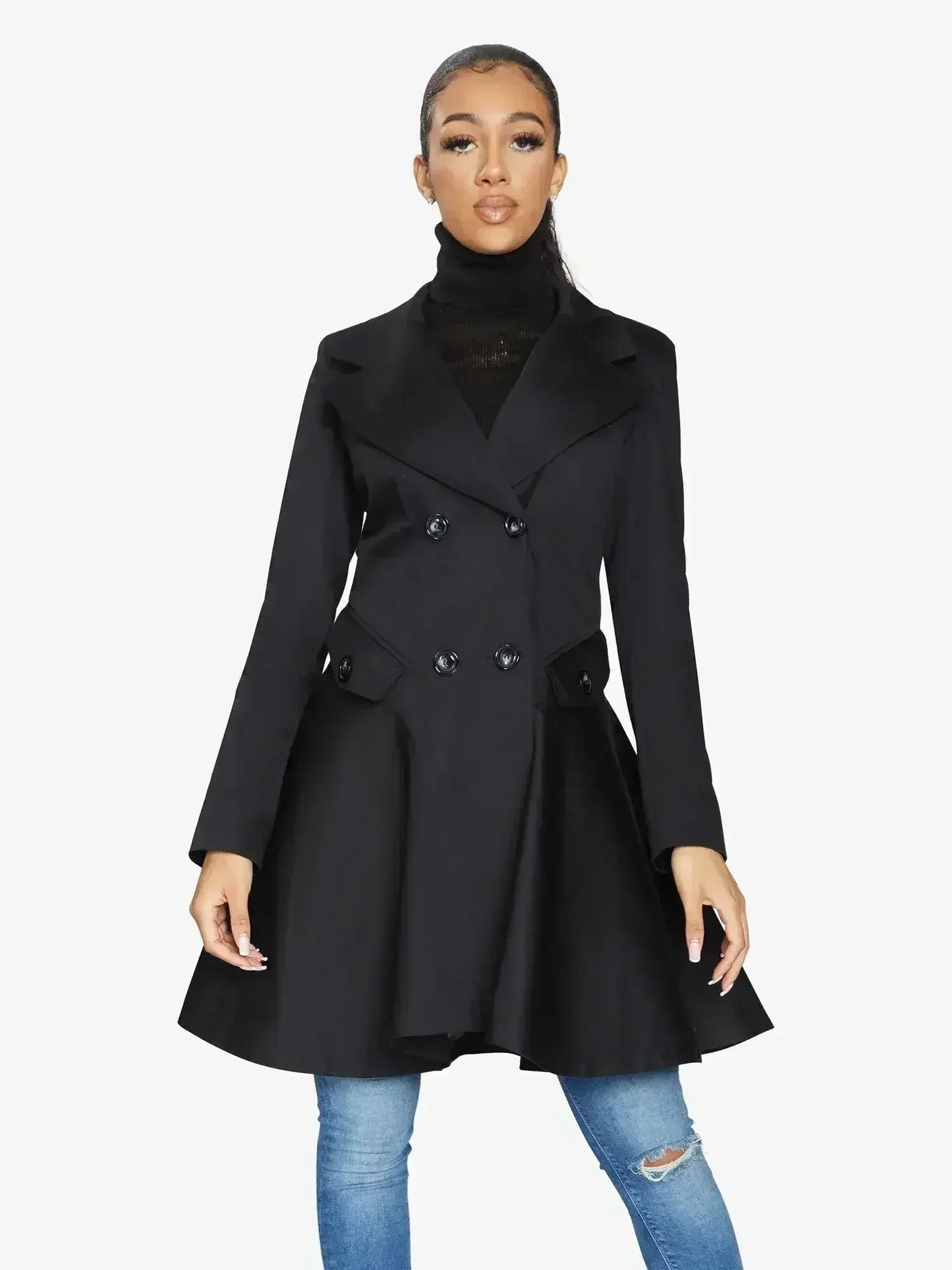 Spring/Summer Double Breasted Skater Coat (1102-SP) - - Jackets & Coats