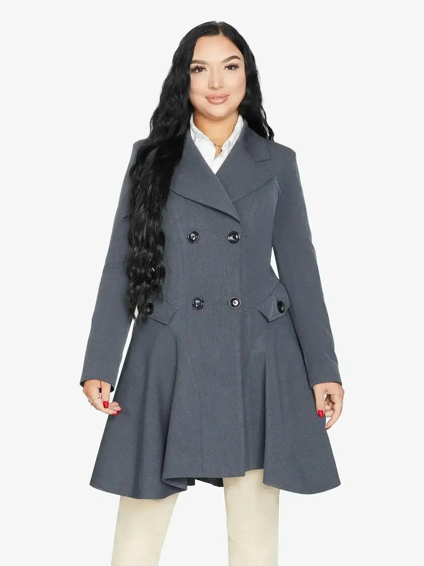 Spring/Summer Double Breasted Skater Coat (1102-SP) - - Jackets & Coats