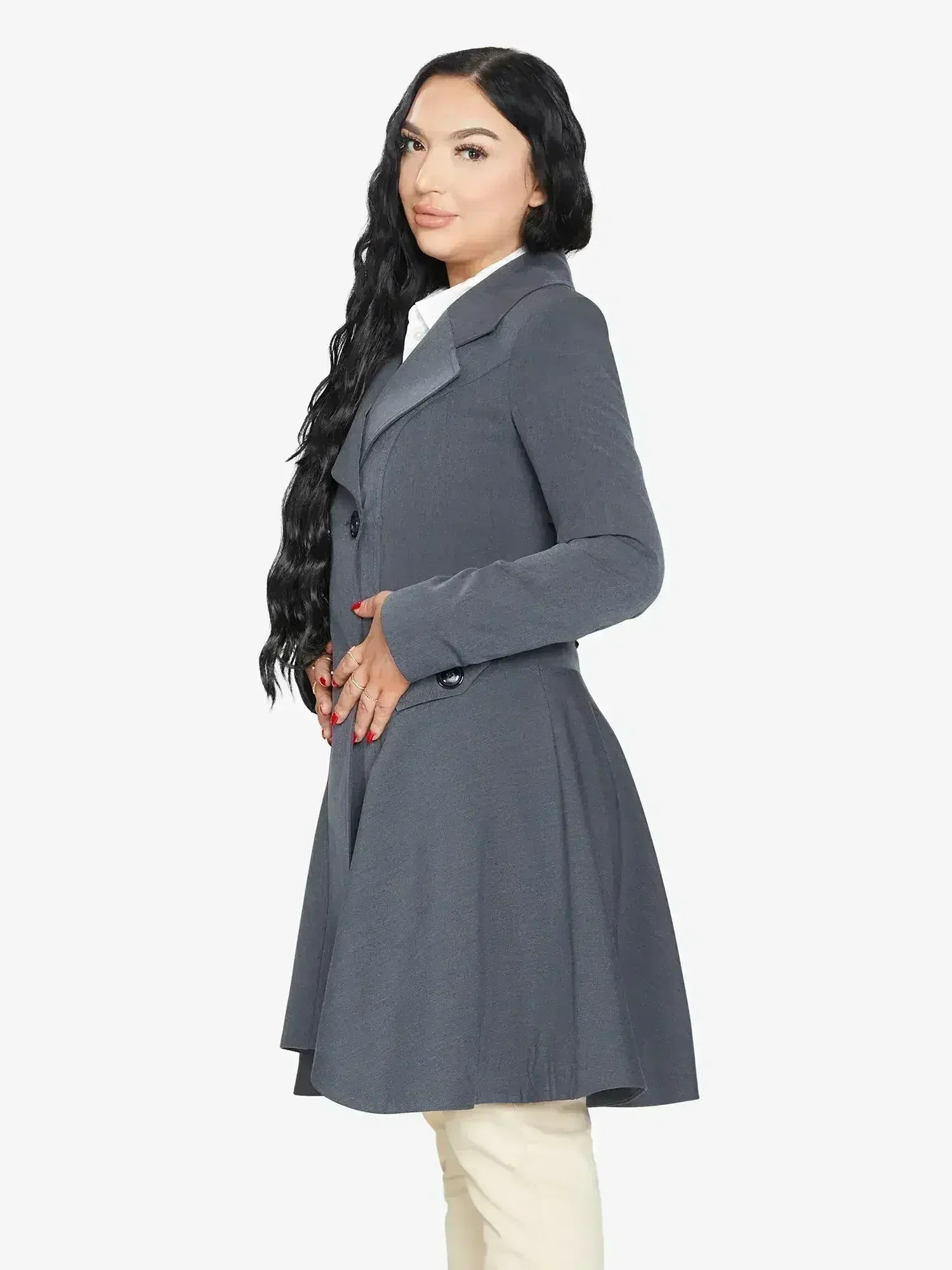 Spring/Summer Double Breasted Skater Coat (1102-SP) - - Jackets & Coats