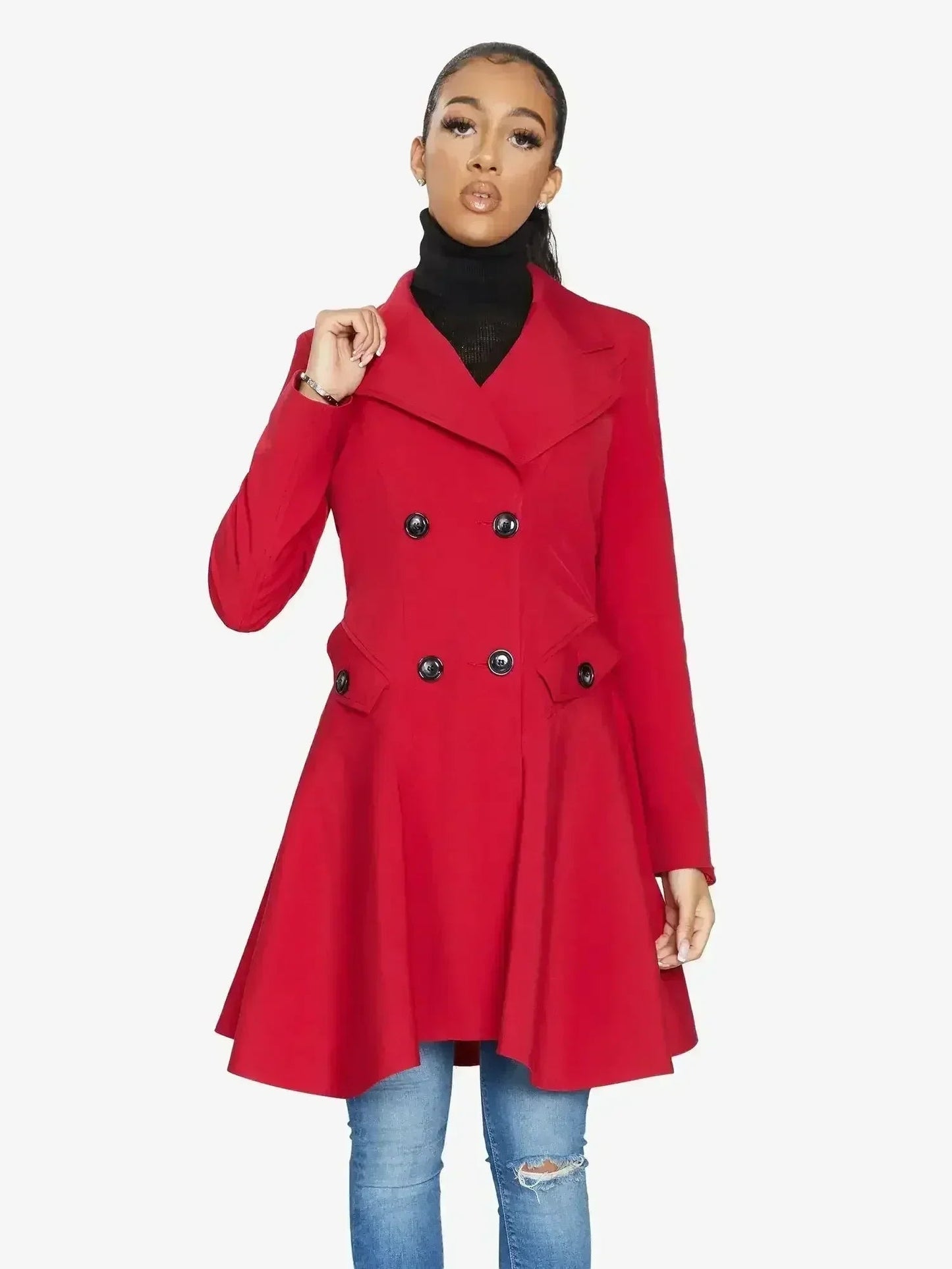 Spring/Summer Double Breasted Skater Coat (1102-SP) - - Jackets & Coats