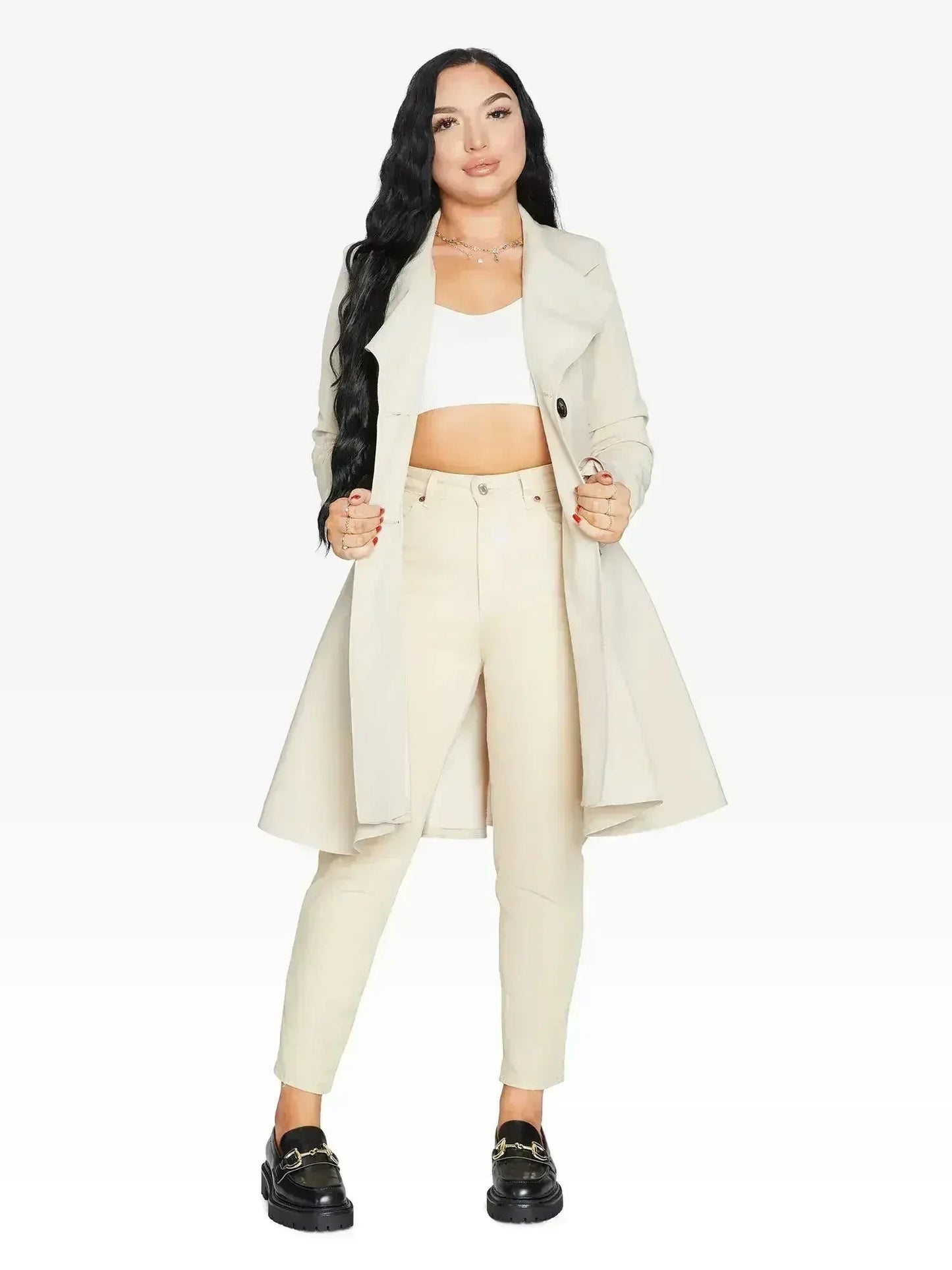 Spring/Summer Double Breasted Skater Coat (1102-SP) - - Jackets & Coats