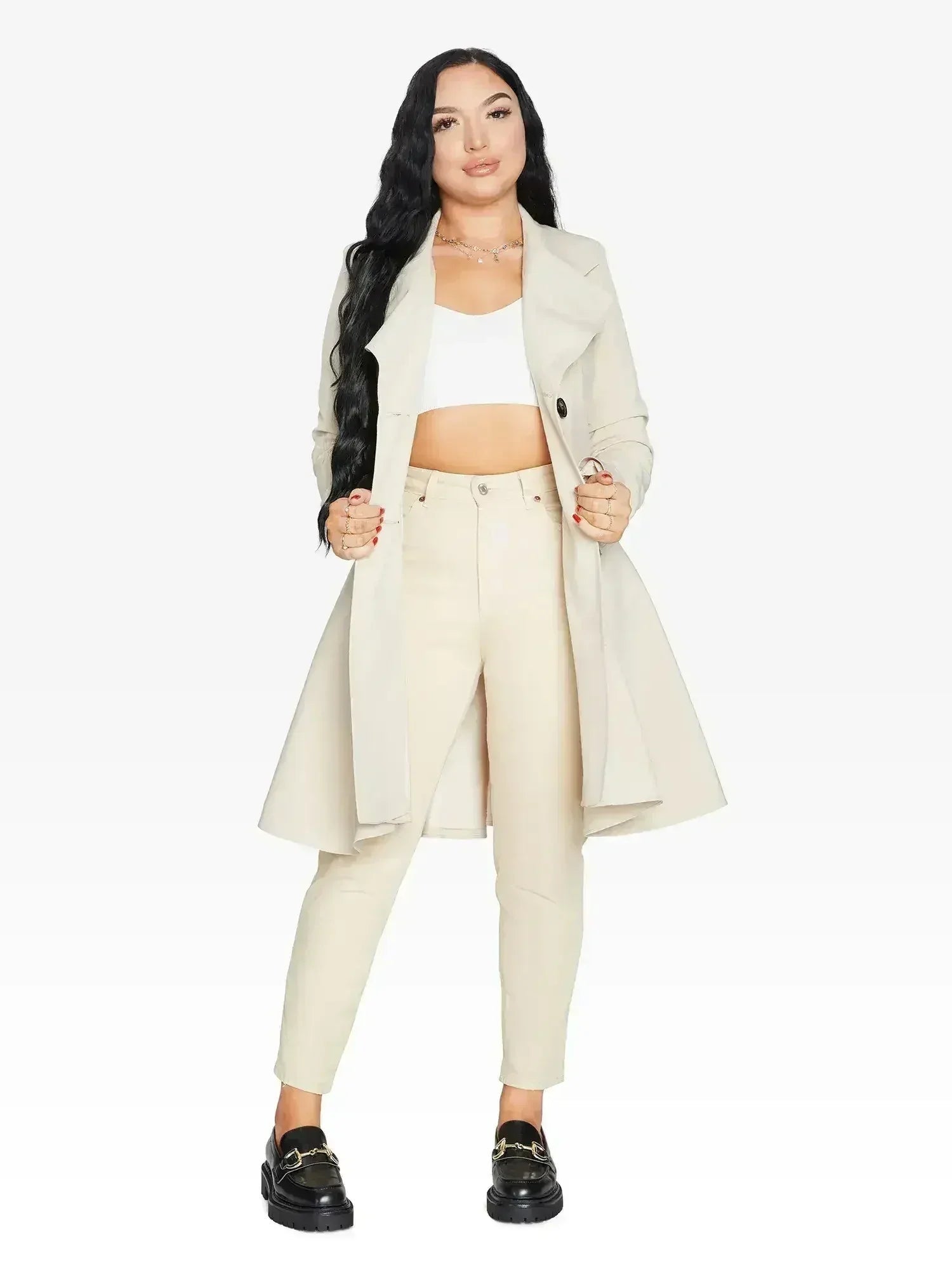 Spring/Summer Double Breasted Skater Coat (1102-SP) - - Jackets & Coats