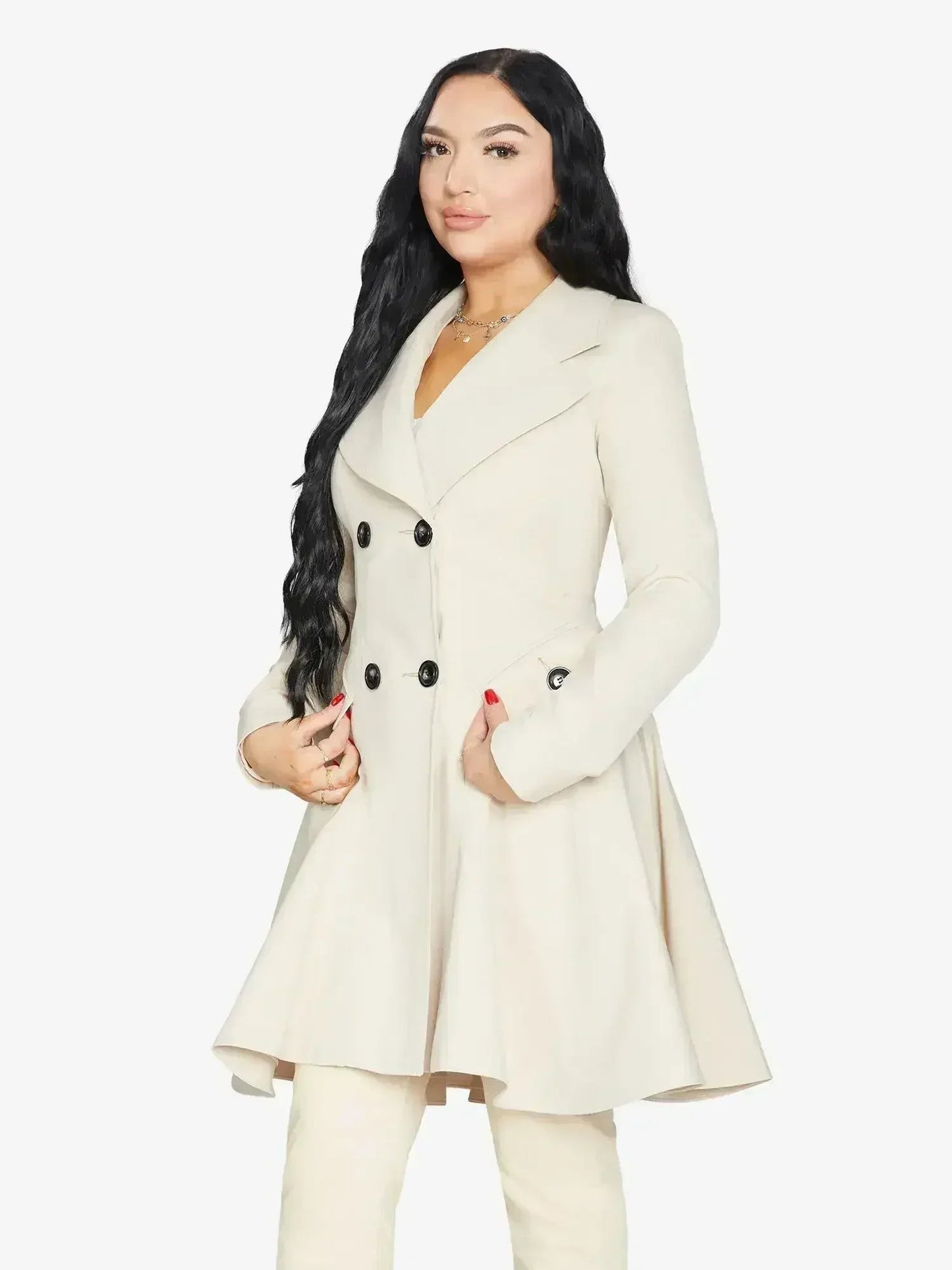 Spring/Summer Double Breasted Skater Coat (1102-SP) - - Jackets & Coats