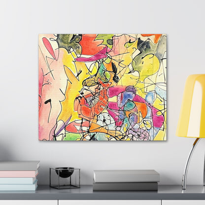 Colorful Abstract Canvas Gallery Wraps 24″ x 20″ 1.25"