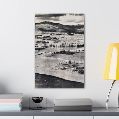 Springs at top of Jupiter Terrace Yellowstone Canvas Gallery Wraps 16″ x 24″ 1.25"
