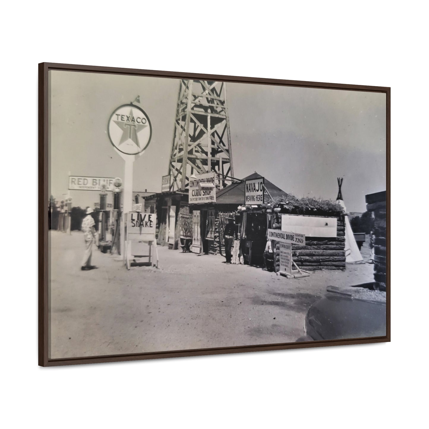 Texaco Station Continental Divide Gallery Canvas Wraps, Horizontal Frame