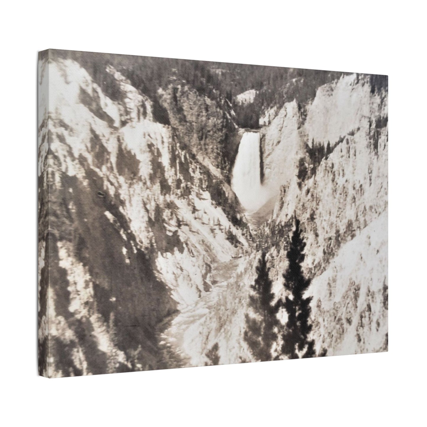 Artists Point Yellowstone Satin Canvas, Stretched