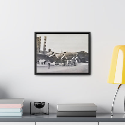 Boeing B-17 Bomber Gallery Canvas Wraps Horizontal Frame 16″ x 12″ Black 1.25"