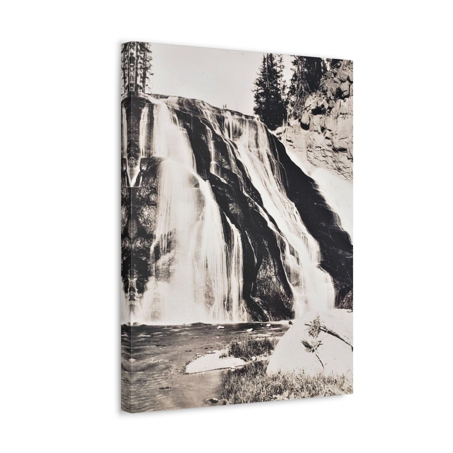 Gibbon Falls Yellowstone Stretched Canvas