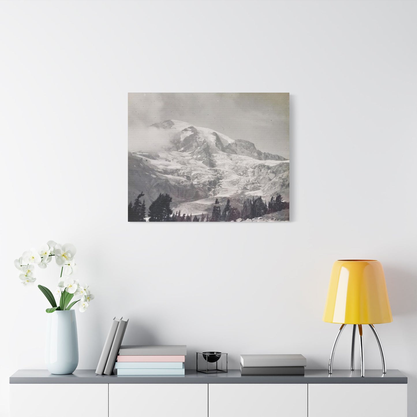 Mount Rainier Satin Canvas, Stretched