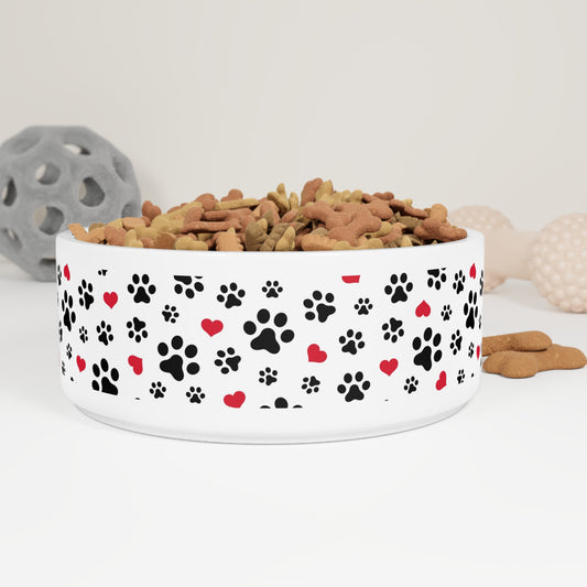 Cute Paw Print Pet Bowl - Kia Day Design