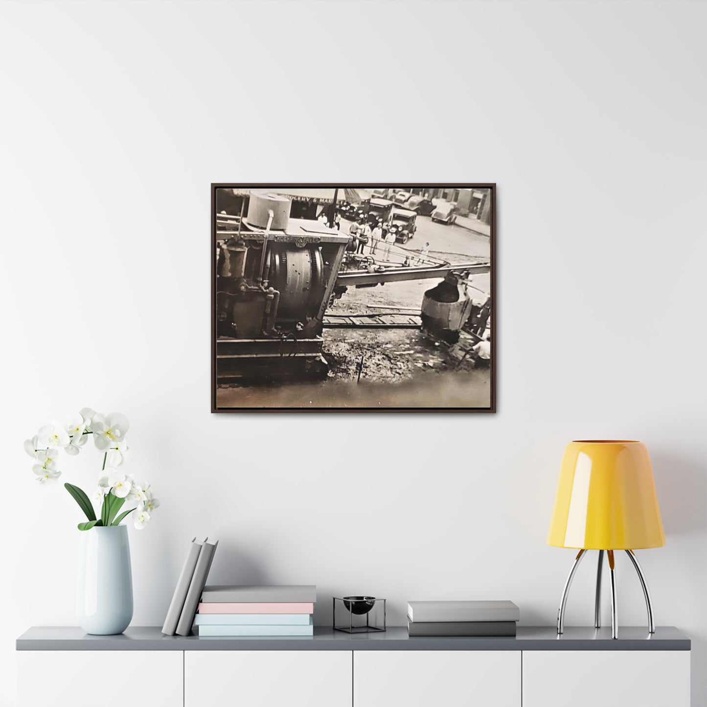 Concrete Worker Gallery Canvas Wraps, Horizontal Frame