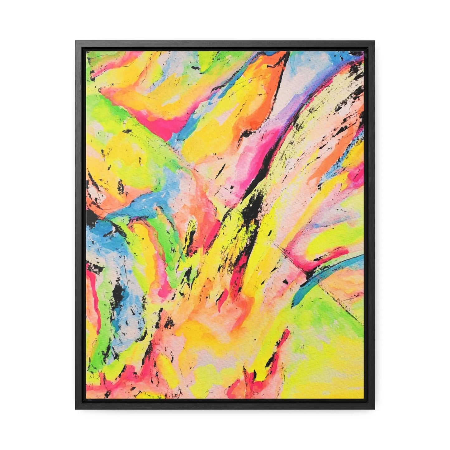 Neon Fire Gallery Canvas Wraps, Vertical Frame 16″ x 20″ Premium Gallery Wraps (1.25″)