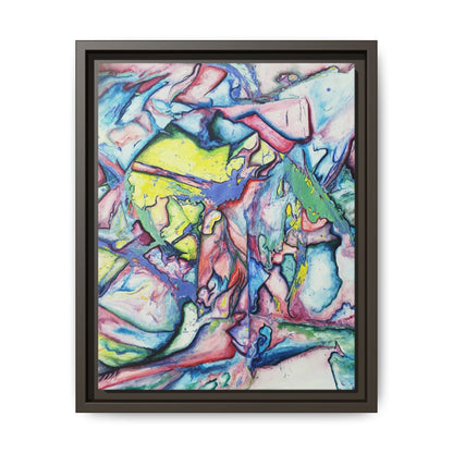 Alien Abstract Colorful Framed Canvas Art - Kia Day Design
