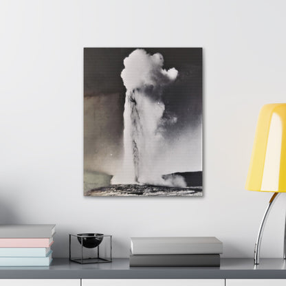 Old Faithful Geyser Yellowstone Canvas Gallery Wraps 16″ x 20″ 1.25"