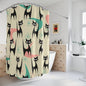 Whimsical Cat Shower Curtain - 71" × 74" - Home Decor