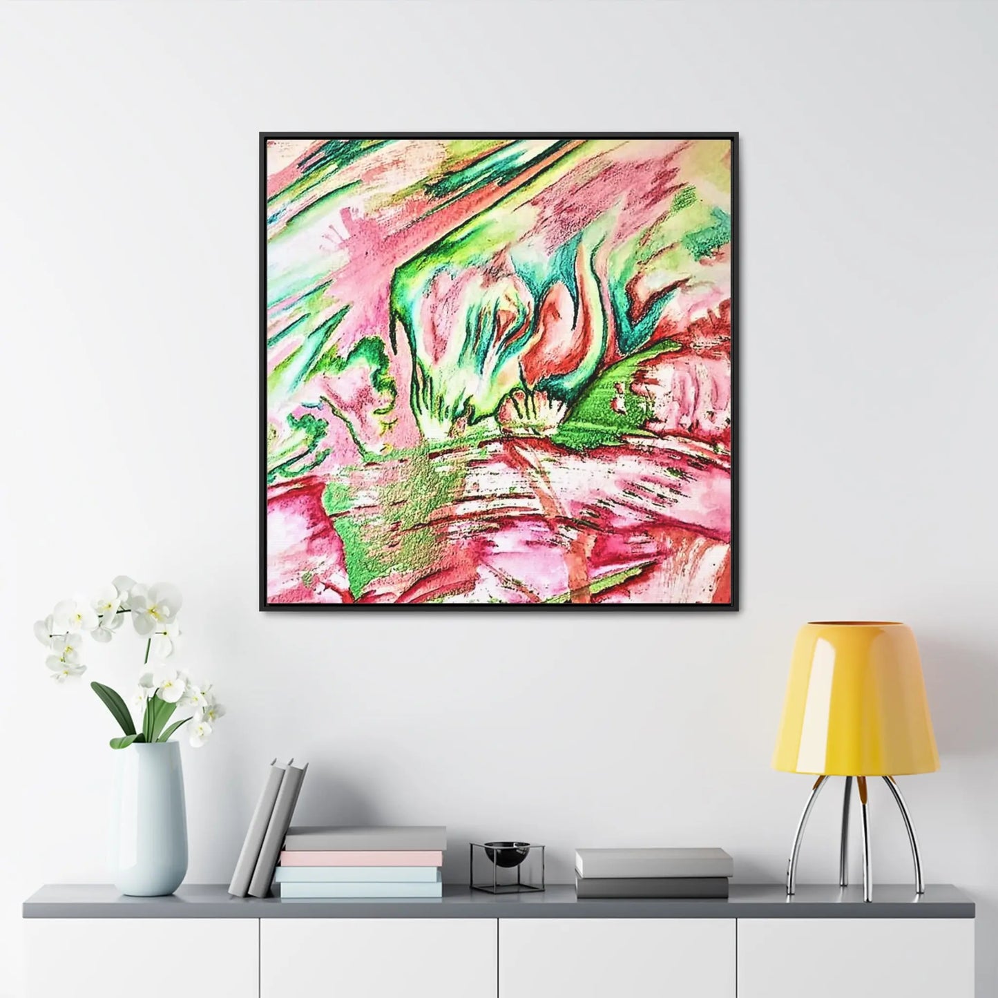 Pink Forest Gallery Canvas Wraps, Square Frame