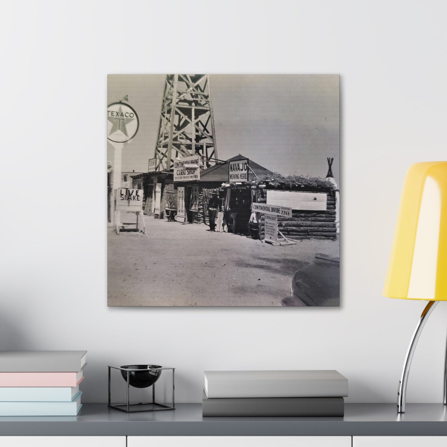 Texaco Station Continental Divide Canvas Gallery Wraps