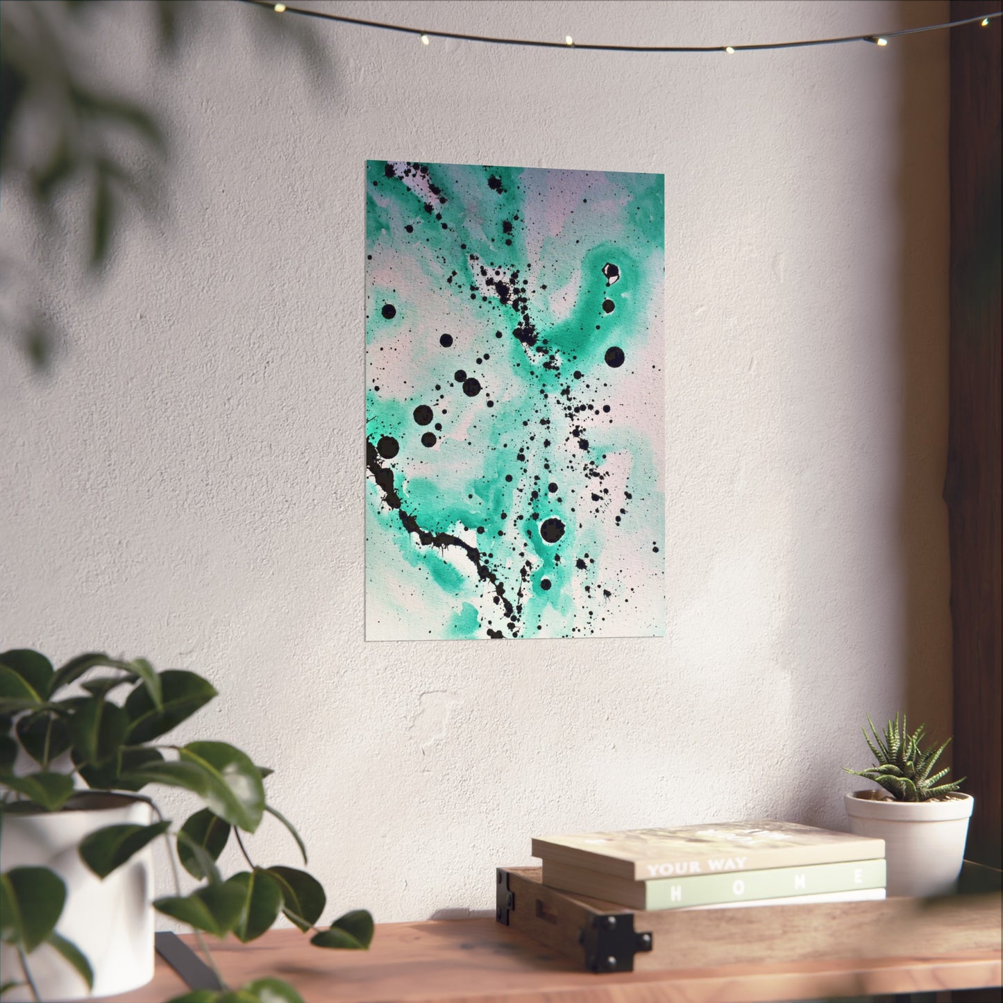 Teal Burst Fine Art Posters