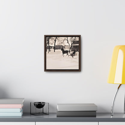Carriage Ride Gallery Canvas Wraps Square Frame 10″ x 10″ Premium Gallery Wraps (1.25″) Walnut