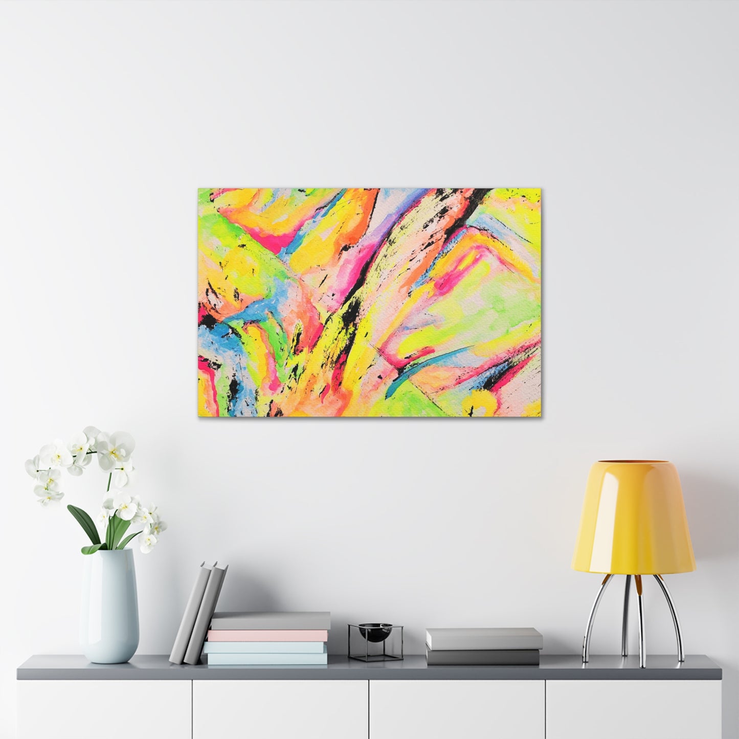 Neon Fire Canvas Gallery Wraps