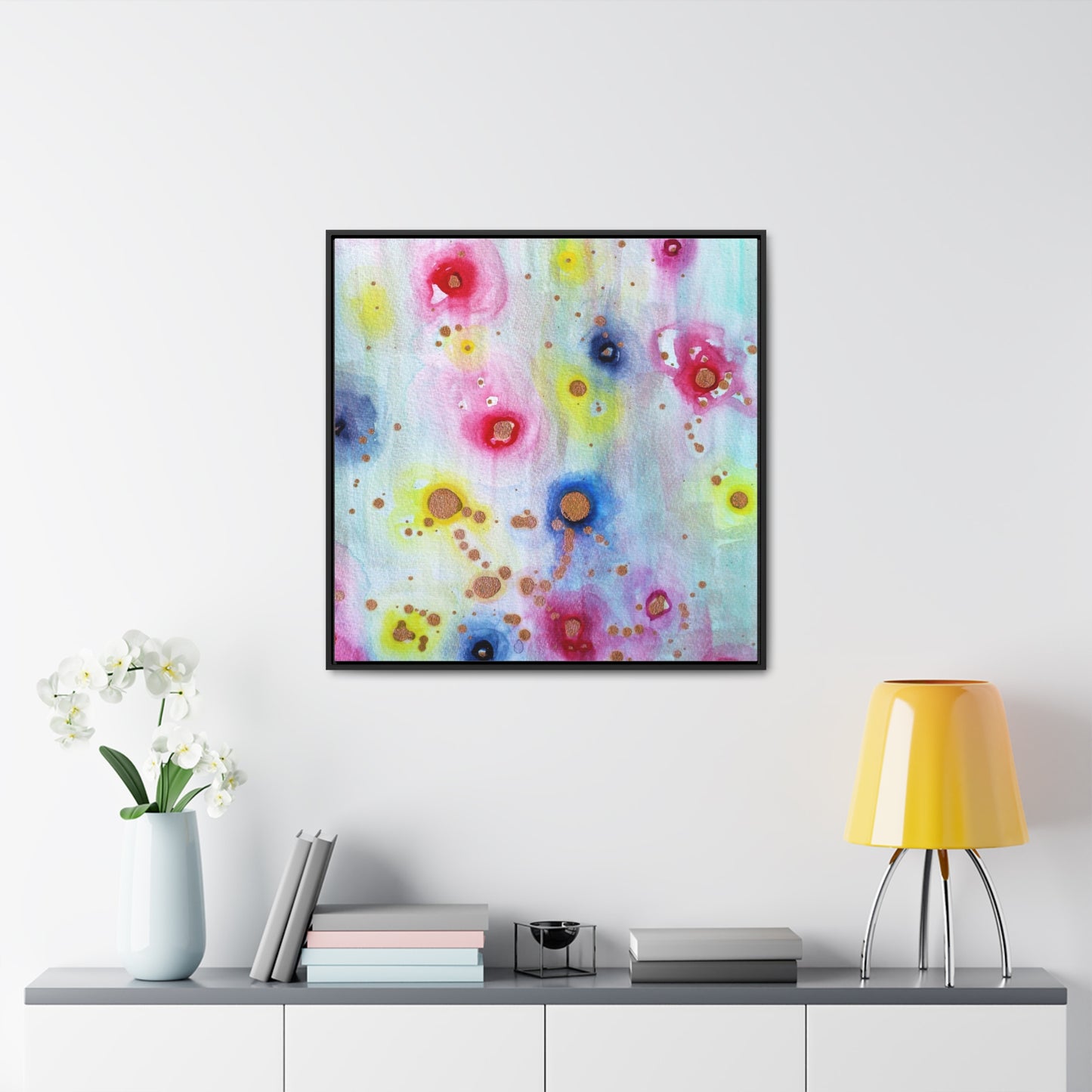 Raining Blooms Gallery Canvas Wraps, Square Frame