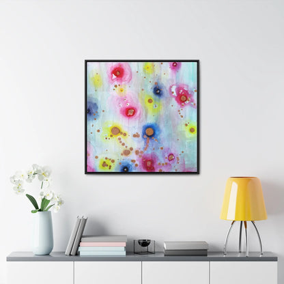 Raining Blooms Gallery Canvas Wraps, Square Frame