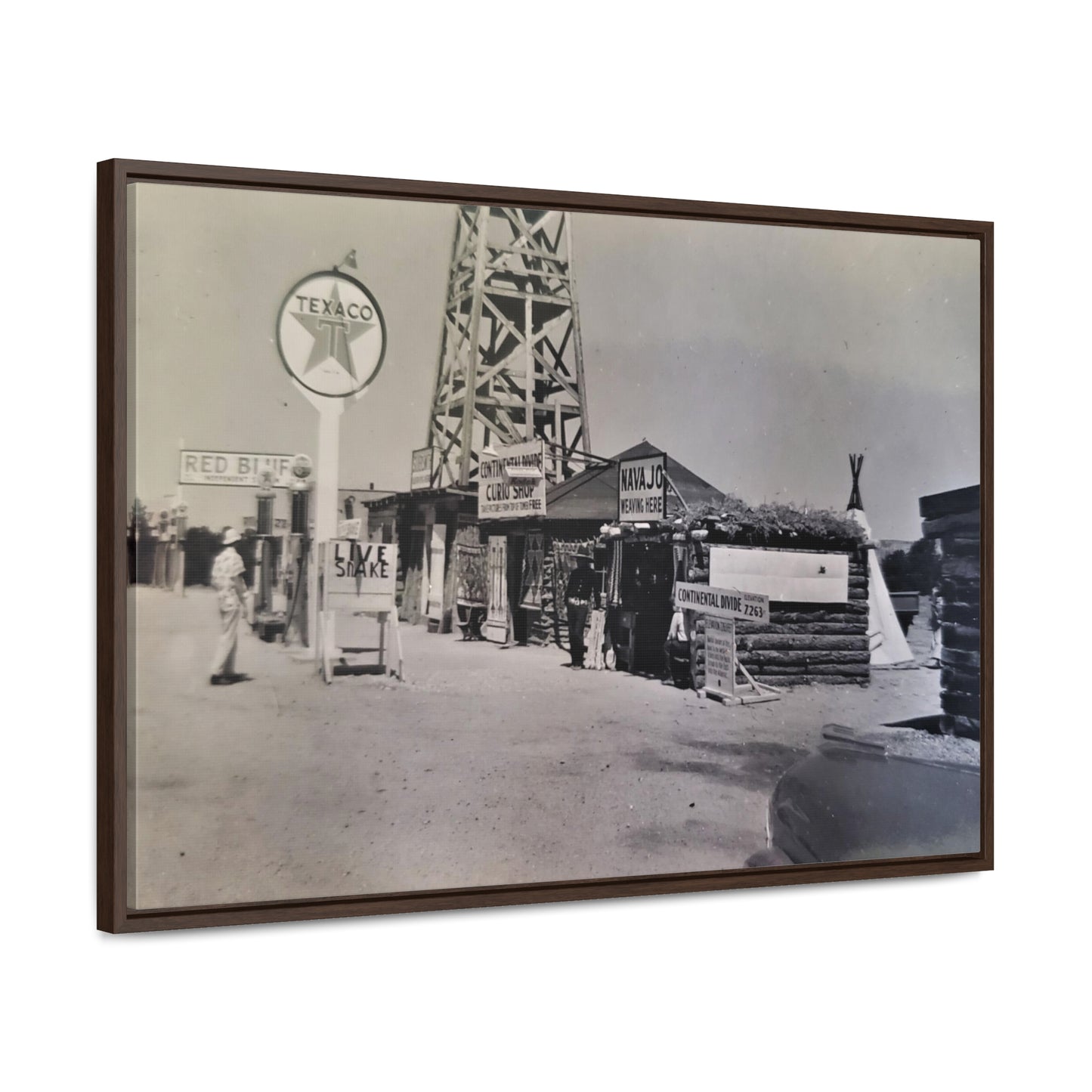 Texaco Station Continental Divide Gallery Canvas Wraps, Horizontal Frame