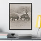 Buffalo at Redwood Falls Gallery Canvas Wraps Vertical Frame 20″ x 24″ Premium Gallery Wraps (1.25″) Black