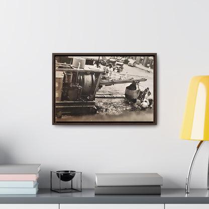 Concrete Worker Gallery Canvas Wraps Horizontal Frame 18″ x 12″ Walnut Premium Gallery Wraps (1.25″)