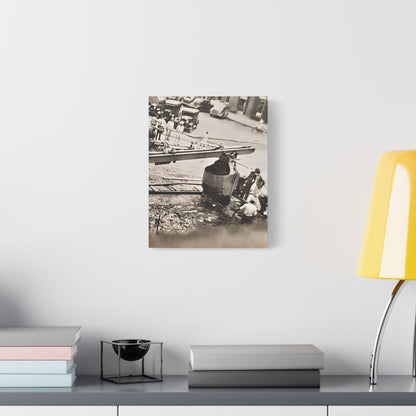 Concrete Worker Satin Canvas Stretched