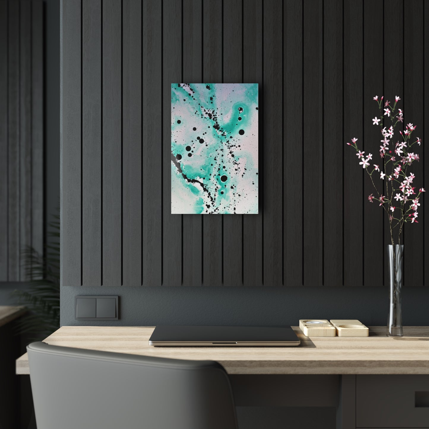 Teal Burst Acrylic Prints