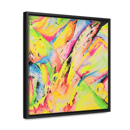 Neon Fire Gallery Canvas Wraps, Square Frame