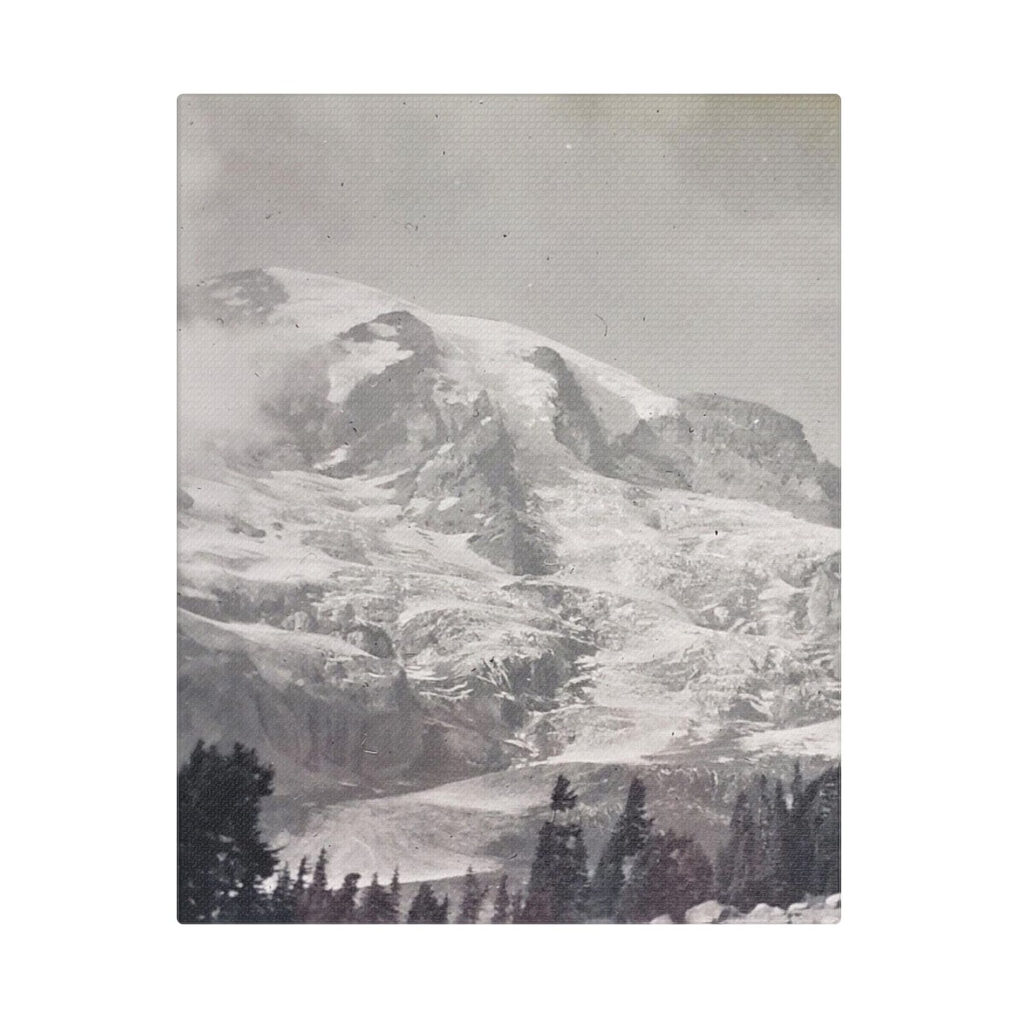 Mount Rainier Satin Canvas, Stretched