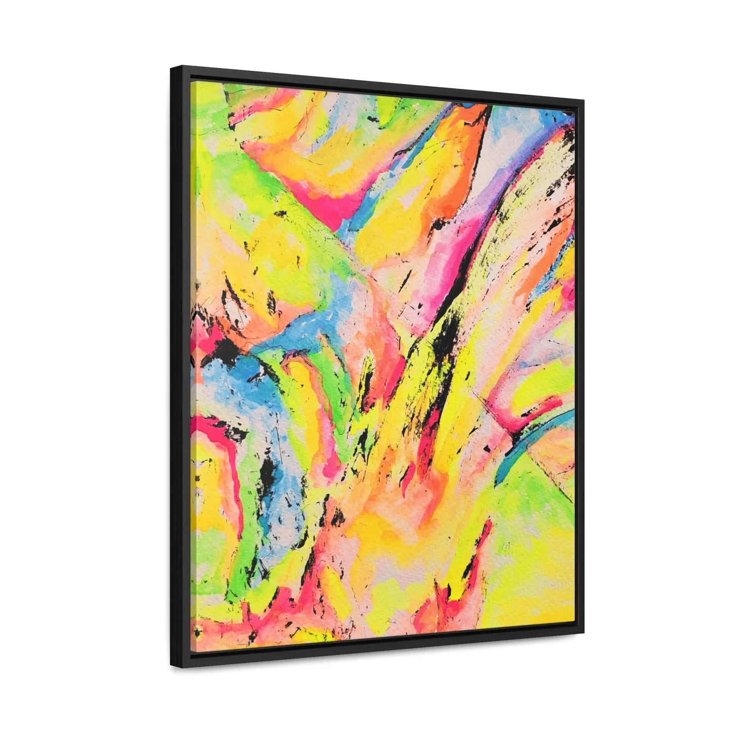 Neon Fire Gallery Canvas Wraps, Vertical Frame