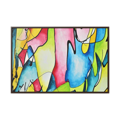 Blue Flame Gallery Canvas Wraps, Horizontal Frame 36″ x 24″ Walnut 1.25"