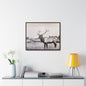 Yellowstone Bull Elk Gallery Canvas Wraps Horizontal Frame 30″ x 24″ Walnut Premium Gallery Wraps (1.25″)