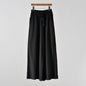 Spring Summer Cotton Linen Women Artistic Stone Washed Women Yoga Pants Linen Casual Wide Leg Pants - Black -