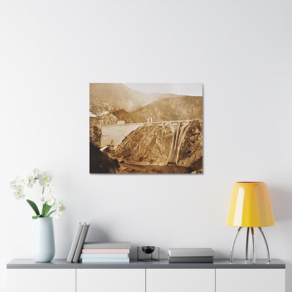Back View Morris Dam Spillway Stretched Canvas 1.5" 30″ x 24″