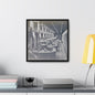 Boulder Dam Powerhouse Gallery Canvas Wraps Square Frame 16″ x 16″ 1.25" Black